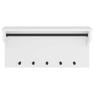 vidaXL Wandkapstok SANDNES wit 87x30x42 cm massief grenenhout