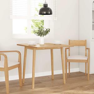 vidaXL Eettafel massief hout naturel rubber