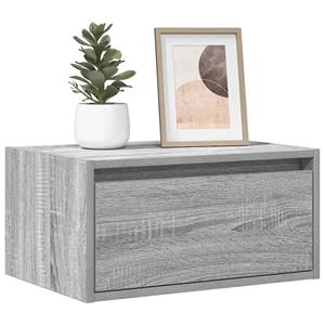 VidaXL Nachtkastjes met LED's 2 st wandgemonteerd grijs sonoma eiken