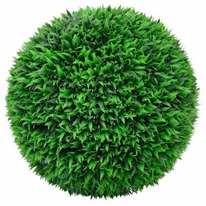 vidaXL Kunstbuxusballen met LED-verlichting 2 st 55 cm groen