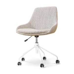 Nolon Nout-Isa bureaustoel beige gemêleerd - wit onderstel