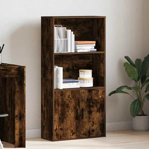 vidaXL Boekenkast 60x24x120 cm bewerkt hout gerookt eikenkleurig
