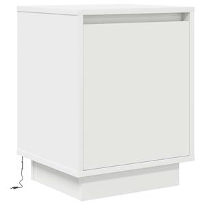vidaXL Nachtkastje met LED-verlichting 38x34x50 cm wit
