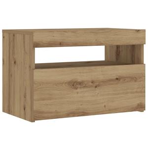 vidaXL Nachtkastje met LED 60x35x40 cm bewerkt hout artisanaal eiken
