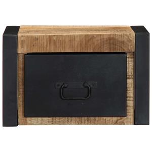 vidaXL Nachtkastje 40x35x25 cm massief ruw mangohout