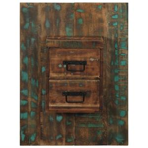 vidaXL Nachtkastje 60x32x80 cm massief gerecycled hout meerkleurig