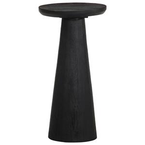 vidaXL Bijzettafel Ø30x60 cm massief mangohout zwart