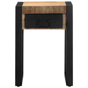 vidaXL Bijzettafel 35x35x50 cm massief ruw mangohout