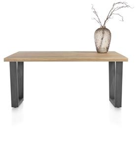 Nyborg eetkamertafel 150 x 100 cm - rechte zijkant - V-poot geheel metaal