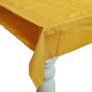 Givi Italia Feest tafelkleed van pvc - okergeel - 240 x cm - tafel versiering -