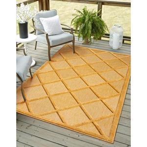 Myflair Möbel & Accessoires Vloerkleed Amara Uni-kleuren, hoog-laag effect, geschikt voor buiten, balkon, terras