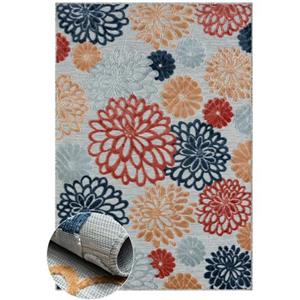 Myflair Möbel & Accessoires Vloerkleed Bloom Bloemenmotief, hoog-laag effect, geschikt voor buiten, balkon, terras