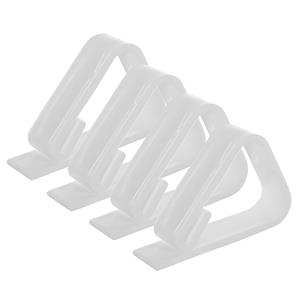 CM Tafelkleed klemmen - 8x stuks - transparant - kunststof - 5 x 3 x 1  - buiten tafel klemmen -