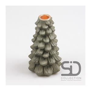 Season Inspired Decoration Kaarsenstandaard 11x11x19 Olijfgroen