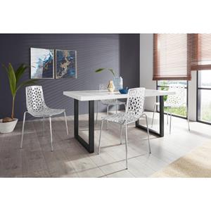 Paroli Eettafel Manger Breedte 180 cm, met U-onderstel van metaal in zwart