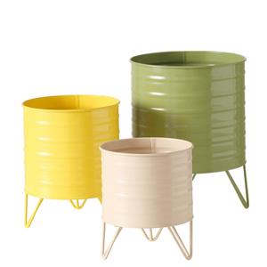 Boltze Home Bloempot Metaal Op Poten Rillana 3-delig H14-21cm