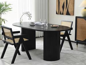 Mobistoxx Ovale eettafel LUNARA 180 cm zwart eik