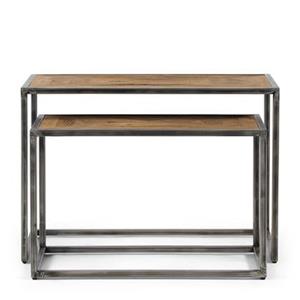 Rivièra Maison Bijzettafel Le Bar Americain Set van 2 stuks - Hout