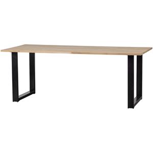 WOOOD Eettafel Tablo met U-poot, 220 x 90cm - Onbehandeld