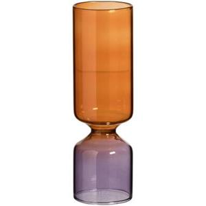 Leen Bakker Vaas Kay - paars/rood - glas - 18xØ5,5 cm