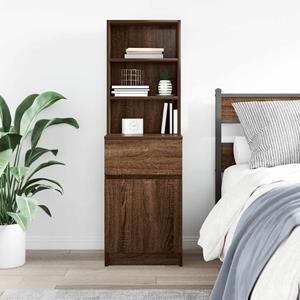 vidaXL Nachtkastje 39x35x125 cm bewerkt hout bruin eikenkleurig