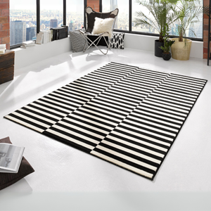 HANSE Home Vloerkleed Scherm Kortpolig, loper, strepen, lijnen, rondom geketteld, robuust