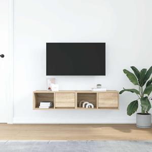 vidaXL Tv-meubelen 2 st 60x31x25,5 cm bewerkt hout sonoma eikenkleurig
