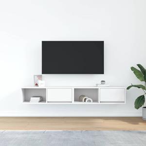 vidaXL Tv-meubelen 2 st 80x31x25,5 cm bewerkt hout wit
