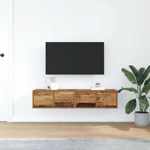 vidaXL Tv-meubels 2 st 60x31x25,5 cm bewerkt hout oud houtkleurig