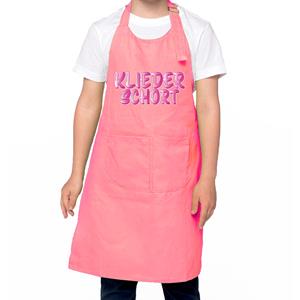 Bellatio Decorations Cadeau knutsel/kook schort - kliederschort - roze - kinderschort - jongen/meisje -