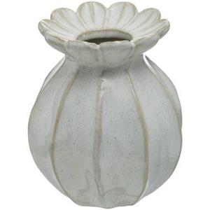 Leen Bakker Vaas Peplum - off-white - keramiek - 12,5xØ11 cm