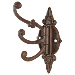 Best for Boots Wandplaat - met 3 haken - 23 cm - gietijzer - wand kapstok -