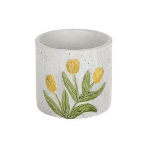 HBX natrural living Bloempot Tulp Geel Ø12,5xH11,3cm