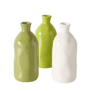 Boltze Home Vaas Mylanadia6,7x15cm Porselein In 3 Uitvoeringen Wit/lime/groen