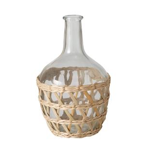 Boltze Home Vaas Torino Dia16x25,8cm Glas Met Suikerriet
