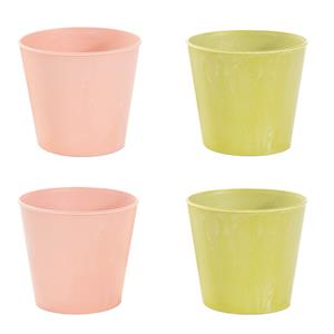 Plantje Sierpot mix 4-pack Groen & Roze (gerecycled kunststof voor potmaat 12)