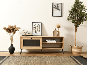 Mobistoxx Tv-meubel WIRONIA 140 cm bruine eik