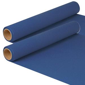 Merkloos Tafelloper - 2x - blauw - 500 x cm - papier - tafelkleed loper - tafelversiering -