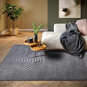 ELLE DECORATION Design-vloerkleed Panglao zachte effen kortpolige, hoog-laag structuur, modern, woonkamer