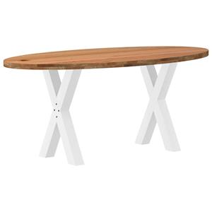 vidaXL Eettafel 180x90x74 cm ovaal massief eikenhout lichtbruin