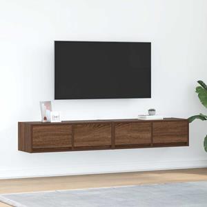 vidaXL Tv-meubelen 2 st 80x31x25,5 cm bewerkt hout bruin eikenkleur