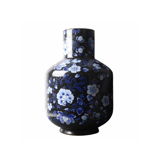 Heinen Delftsblauw Hoge bolvaas zwart
