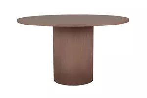 WOONENZO Ronde eettafel Oliva - walnoot - 130 cm