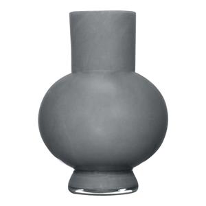 Hakbijl Glass Bloemenvaas Deborah - Donker Grijs- glas - D20 x H 26 cm -