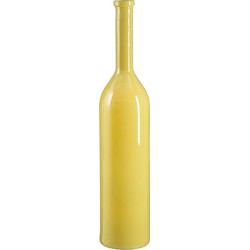 Mica Decorations Flesvaas groot - Rioja - Geel - gerecycled glas - 21 x 100 cm -