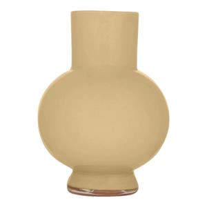 Hakbijl Glass Bloemenvaas Deborah - Beige- glas - D31 x H39 cm  -