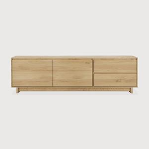 Ethnicraft TV-meubel Wave Geolied Eikenhout, 210cm - Naturel