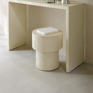 Ethnicraft Ronde Bijzettafel Elements Microcement, 41cm - Off White