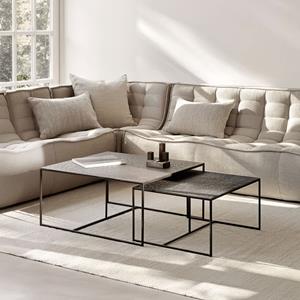 Ethnicraft Salontafel Pentagon Minerals, Set van 2 stuks - Whisky