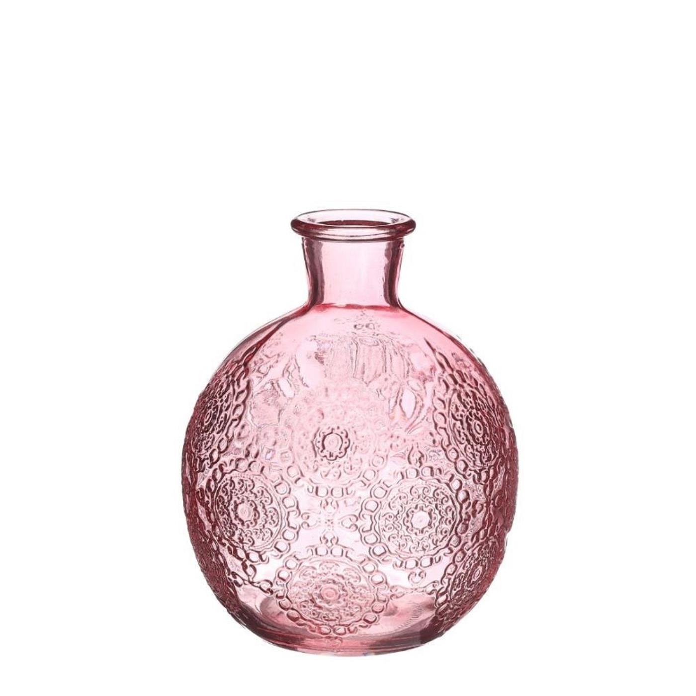 Merkloos Vaas Bologna Roze Ø9,5xH12cm